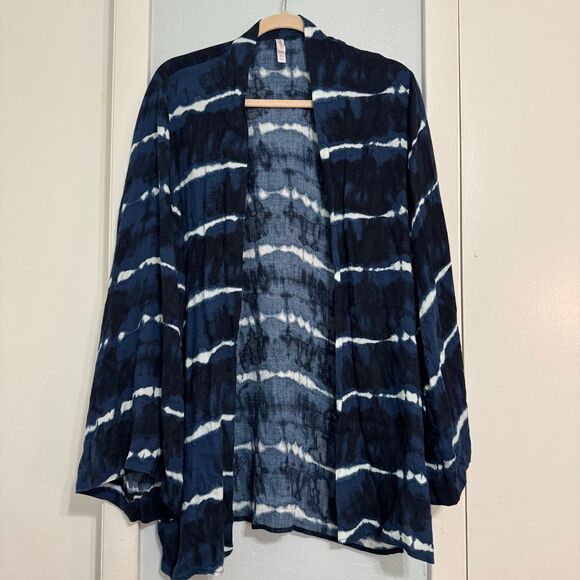 Xhilaration Striped Tie-Dye Rayon Cover-Up M/L - Picture 1 of 5